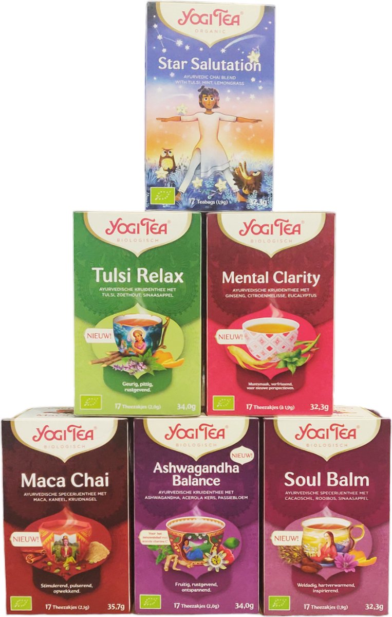 Yogi Tea Tulsi Relax - Pack économique : 6 paquets de 17 sachets