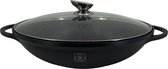 Wok Kookkunst Kookkunst Holland avec couvercle en verre 40x12,5 cm