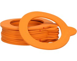 foto van Le parfait - Weckpot inmaakringen - 20x - rubber - oranje - 7 cm