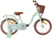 AMIGO Fairy Vélo pour enfants - Vélo pour filles 16 pouces - Avec frein à rétropédalage - Avec Roues d'entraînement - Vert menthe