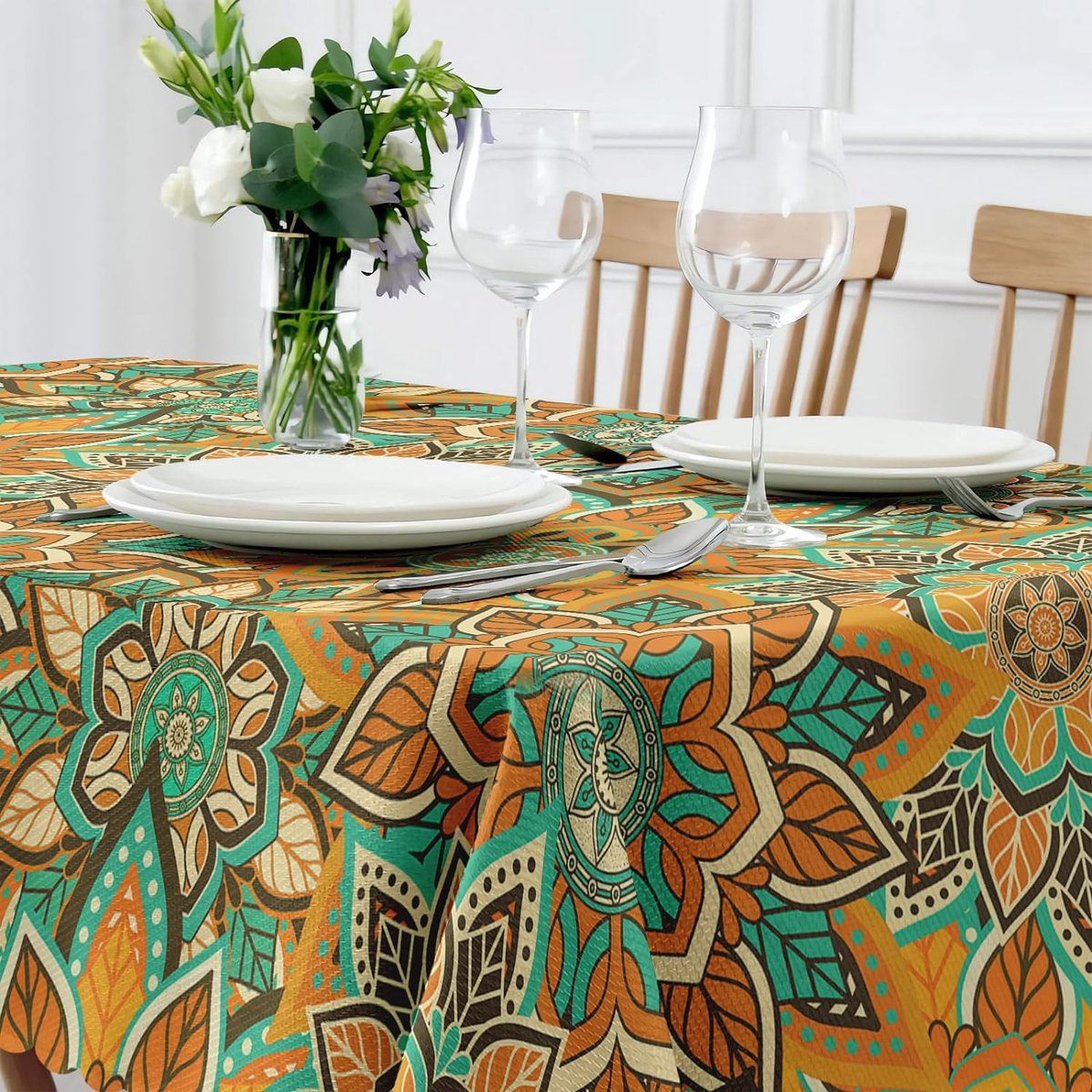 Abstracte Haan Patroon Rechthoek Tafelkleed Polyester Tafelkleed Decoratief voor Keuken Eetfeest Outdoor Koffie Bar Rimpel Gratis Tafeldoek, 72 x 54 inch Abstracte Haan Patroon Rechthoek Tafelkleed Polyester Tafelkleed Decoratief voor Keuken Eetfeest Outdoor Koffie Bar Rimpel Gratis Tafeldoek, 72 x 54 inch