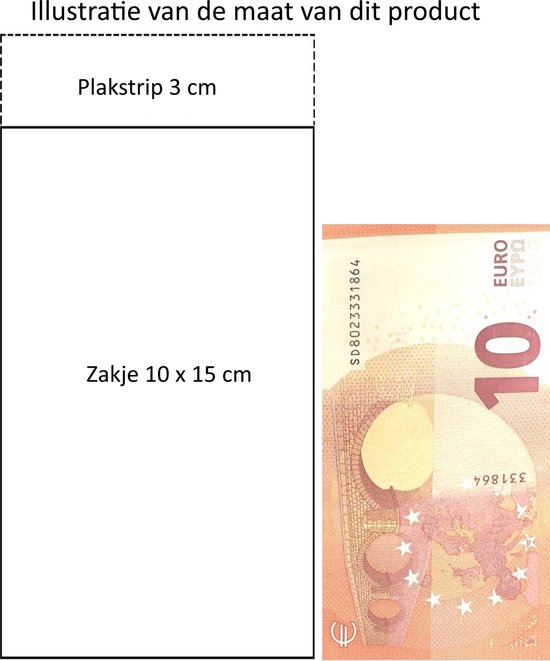 50x Sachets transparents à pois Witte 10 x 15 cm avec bande adhésive - Sachets cadeaux en plastique cellophane - Sachets à bonbons - Sachets à biscuits - Sachets à biscuits - Sachets à biscuits - Pois White