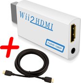 Wii HDMI Adapter Converter 1080p Full HD Kwaliteit Met HDMI Kabel - Wii naar HDMI converter