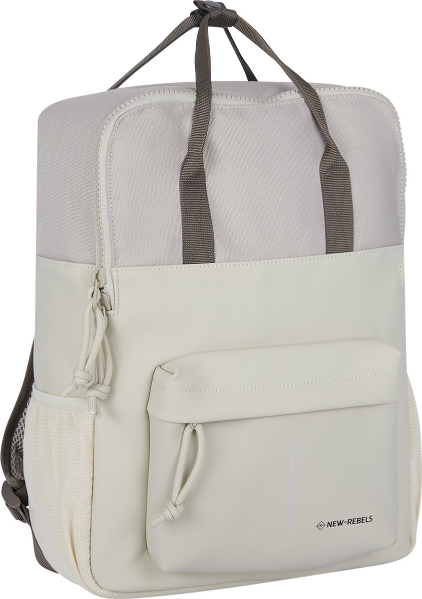 New Rebels Backham Springfield Beige 16L Rugzak Waterafstotend Laptop 14