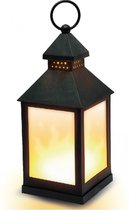 Lantaarn LED - BENSON Outdoor - Zwart - Vlameffect