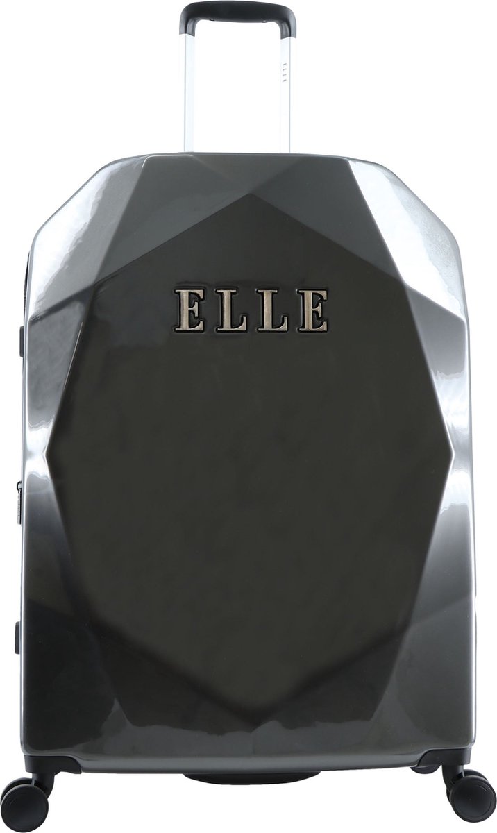 ELLE Harde Koffer / Trolley / Reiskoffer - 76.5 cm (Large) - Diamond - Grijs