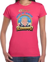 Bellatio Decorations Apres ski t-shirt dames - meer of minder schnaps - roze - wintersport -Wilders L