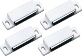 AMIG magneetsnapper/deurmagneet - 4 stuks - wit - 5.6 x 1.5 x 1.4 cm - 5 kg