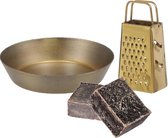 Amberblokjes/geurblokjes cadeauset - ylang ylang - inclusief schaaltje en mini rasp