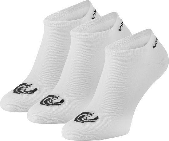 Vinnie-G Sneakersokken Wit - 3 paar Witte Enkel sokken - Unisex - Maat 35/38