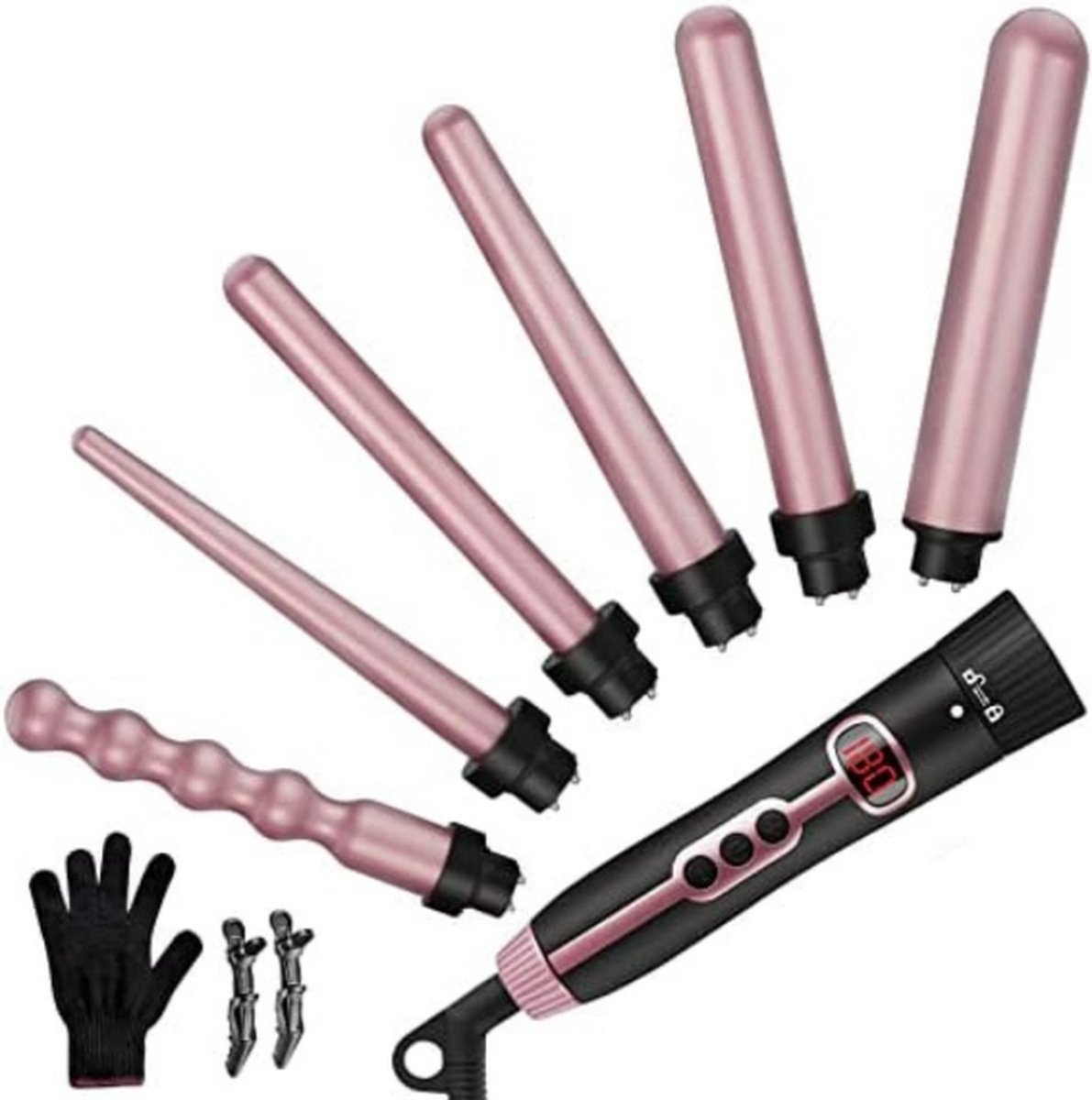 Krultang 6 in 1 Roze