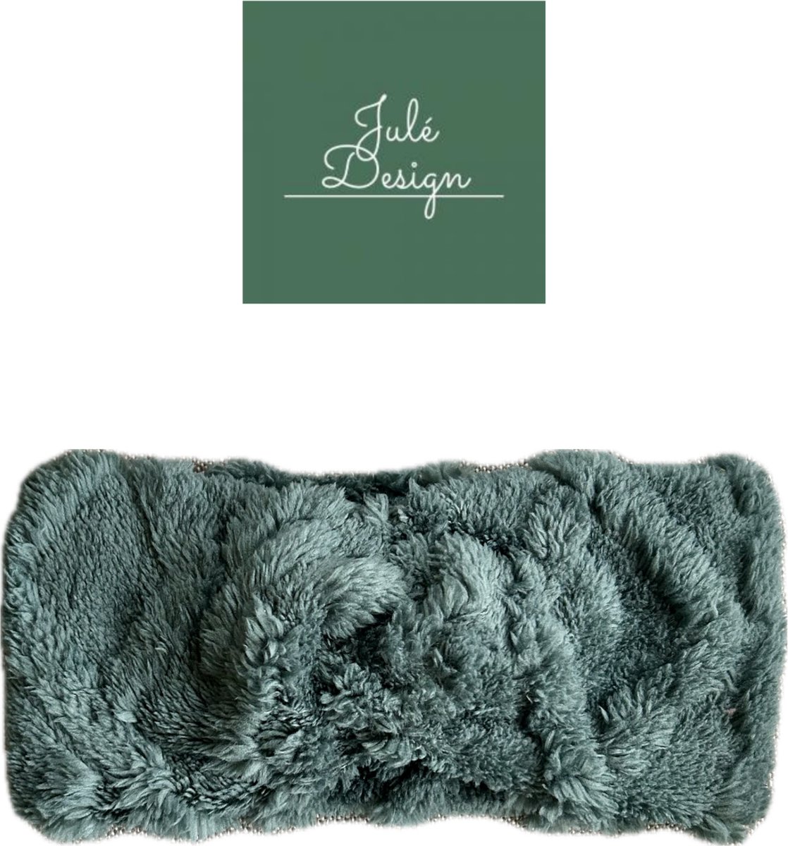 Julé Design winter teddy haarband kabel zee groen meisjes