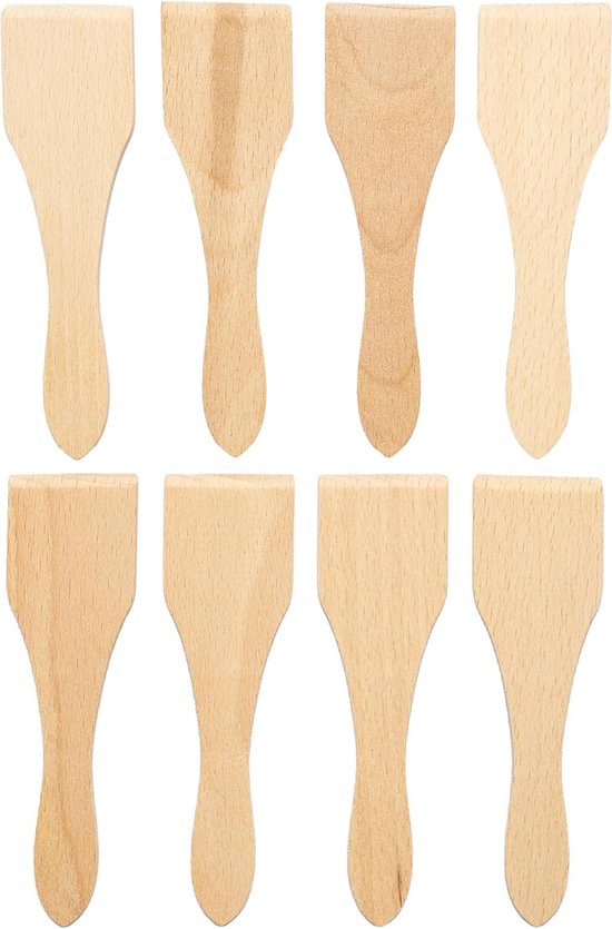 HENDI Set van 2 houten spatels – beukenhout – hittebestendig – ergonomisch – 320x70 mm
