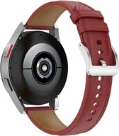 By Qubix 20mm - Luxe leren bandje - Bordeaux - Geschikt voor Huawei watch GT 2 (42mm) - Huawei watch GT 3 (42mm) - Huawei watch GT 3 Pro (43mm)