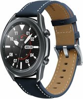 By Qubix 20mm - Premium Leather bandje - Donkerblauw - Geschikt voor Huawei watch GT 2 (42mm) - Huawei watch GT 3 (42mm) - Huawei watch GT 3 Pro (43mm)