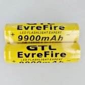 2x 3400 mAh batterij 18650 3.7 V Li-ion