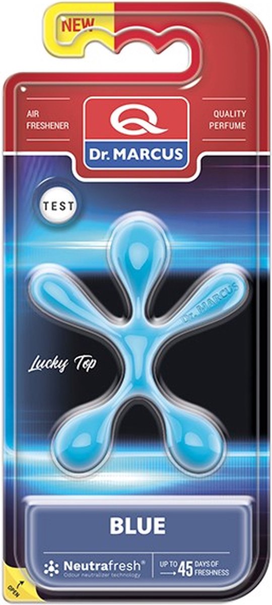 Dr. Marcus Lucky Top Blue Luchtverfrisser - Neutrafresh Technologie - Langdurige Geurverspreiding - Autogeurtje