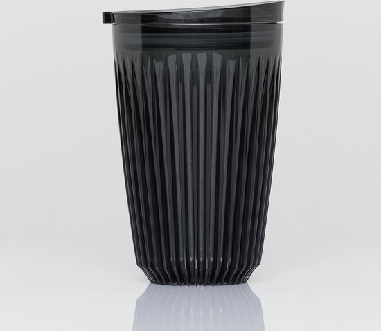 Foto: Huskeerenew deksel hersluitbare koffiebeker to go large 12oz 36cl smoke