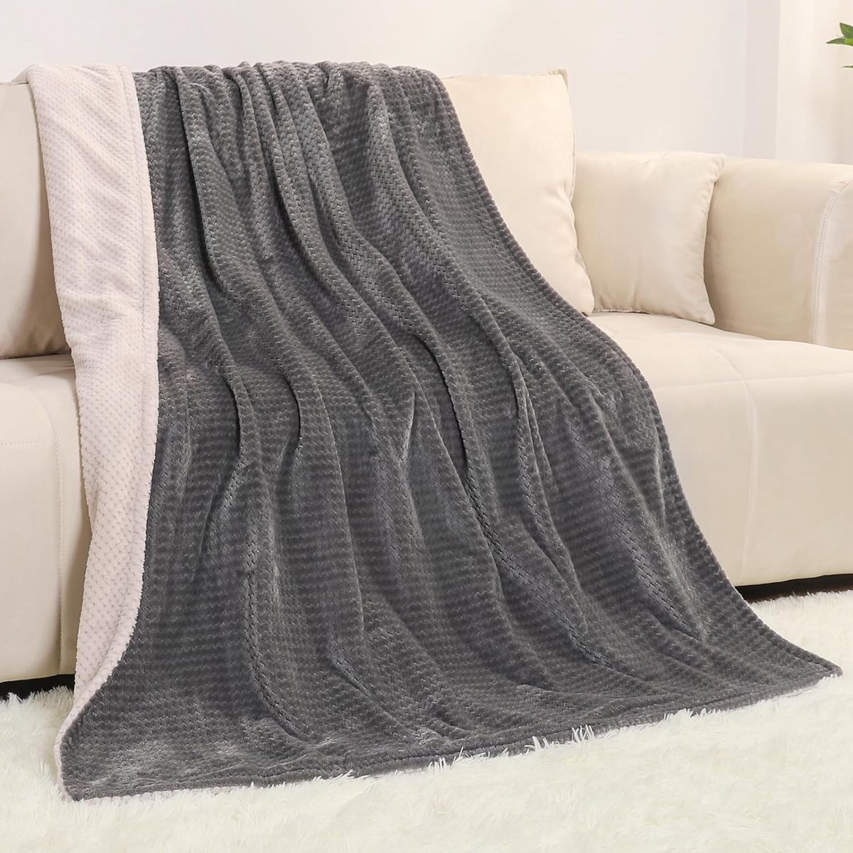Elektrische deken 180 x 130 cm elektrische behaaglijke warmtedeken met automatische uitschakeling oververhittingsbeveiliging en 10 timers met 10 temperatuurniveaus wasbaar grijs en beige