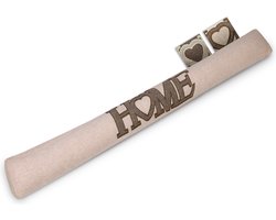 Beautissu Tuuli HE Tochtstopper Deur - 8 x 100 cm Tochthond Natuur Tochtkussen voor Deur en Ramen - Tochtrol