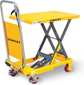 Stanley mobiele schaarheftafel tot 150 kg hefvermogen.
