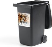 Container sticker Tijger - Schilderij - Wit - 40x40 cm - Kliko sticker