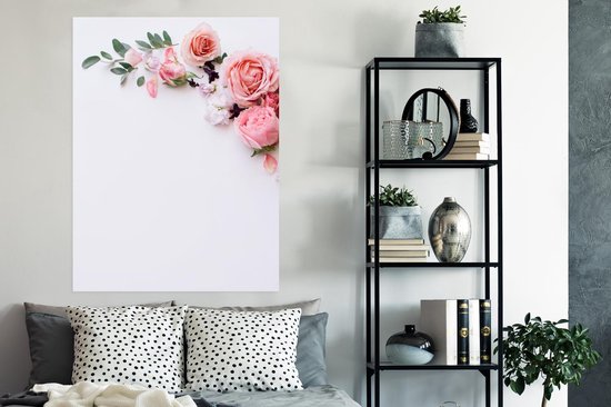 Affiche Fleurs - Roses - Wit - 90x120 cm