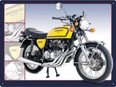 Honda 400 Super Sport . Metalen wandbord 30 x 40 cm.