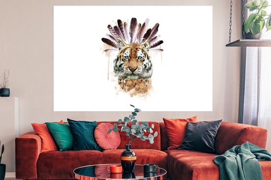 Affiche Tigre - Tête - Ressorts - 180x120 cm XXL
