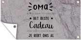 Affiche de clôture Grand-mère tu nous as déjà - Citations - Proverbes - Grand-mère - 200x100 cm - Toile de jardin
