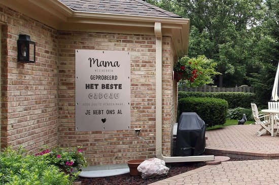 Affiche jardin - Toile jardin - Posters de jardin extérieur - Maman tu nous as déjà - Citations - Dictons - Maman - 80x120 cm - Jardin