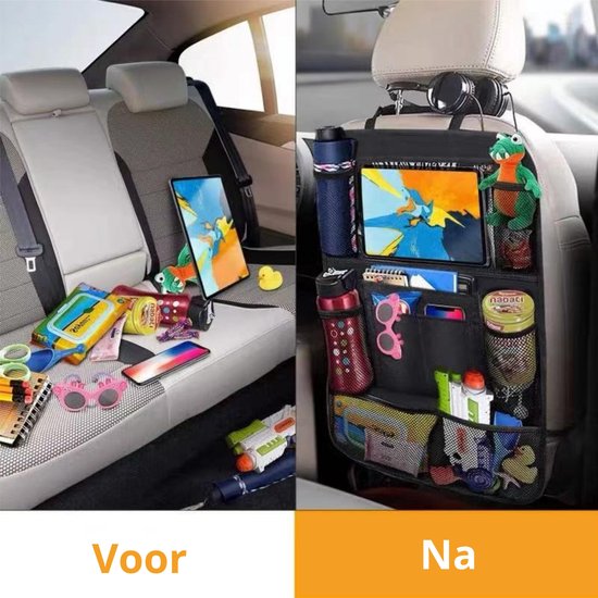 Armaza Luxe & Stevige Autostoel Organizer met Tablet Houder - Set van 2 - Auto Stoel Organiser- Waterafstotend - Oxford Materiaal van Armaza — afbeelding 5