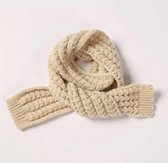 Warme kleine gebreide sjaal / shawl voor meisje - jongen Baby | Zandkleur – Beige | Herfst / Winter | Kindersjaal - sjawl - kids - kinderen | Kindersjaal - sjawl | Perfecte accesso