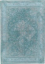 Vloerkleed - vintage - mediterraans design - chenille - 160x230 cm turquoise