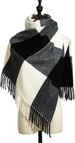 Sjaal - Scarf - 180 x 70cm - Zwart&Wit