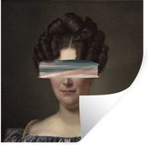 Stickers muraux - Art - Femme - Peinture - 80x80 cm - Feuille adhésive