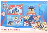 PAW Patrol - Puzzel - 4 in 1 - vanaf 3 jaar - speelgoed 19 x 29 cm