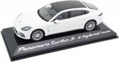 Porsche Panamera Turbo S e-Hybrid Executive (Wit) (11cm) 1/43 MiniChamps - Schaalmodel - Modelauto - Model auto - Minatuurautos - Miniatuur auto