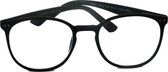 Computer bril - zwart rond sterkte +2.5 - 3 stuks - blauw licht filter - blue blocker leesbril