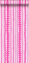 ESTAhome behang kralen fuchsia roze - 138837 - 0.53 x 10.05 m