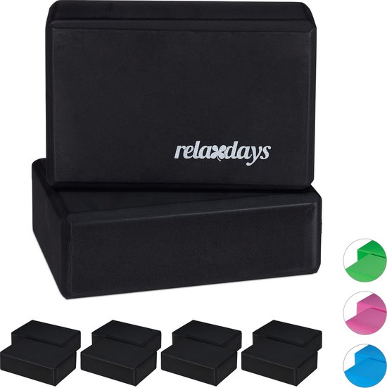 10x yoga blok - zwart - hardschuim - yoga oefening - pilates blok van Avento — afbeelding 2