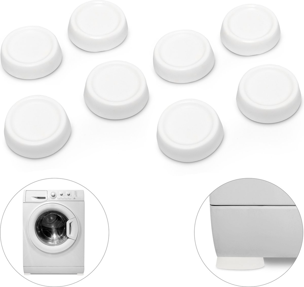relaxdays 8 x trillingsdemper - anti vibratie pads - trilling dempen - wasmachine demper