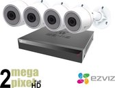 Ezviz Full HD IP camerasysteem - 4x PoE - 30 meter nachtzicht - 4 camera's
