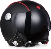 ARMOR AV-85 PURE jethelm scooterhelm, leren afwerking, motorhelm, XL, hoofdomtrek 61-62cm