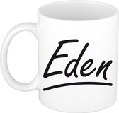 Eden naam cadeau mok / beker sierlijke letters - Cadeau collega/ moederdag/ verjaardag of persoonlijke voornaam mok werknemers