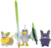 Pokémon - battle figures 3 - Pack Yamper - Hangry Morpeko- Sirfetch'd