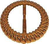 Sjaal ring - bamboe look rond - handige ring voor - Sjaal - Sarong - omslagdoek - vast te zetten zonder gaatjes maken.