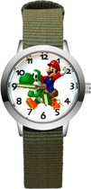 Super Mario - Kinderhorloge - Mario - Horloge - Mario Kart - Mario Speelgoed - Groen/Yoshi