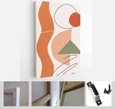 Set of backgrounds for social media platform, instagram stories, banner with abstract shapes, fruits, leaves, and woman shape - Modern Art Canvas - Vertical - 1643891797 - 50*40 Ve