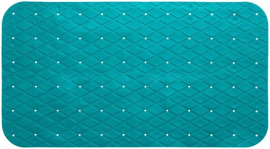Antislip badmat met zuignappen - 69x39 CM - Turquoise / Licht blauw - Douchemat rubber - Antislipmat voor douche - Anti slip mat badkamer
